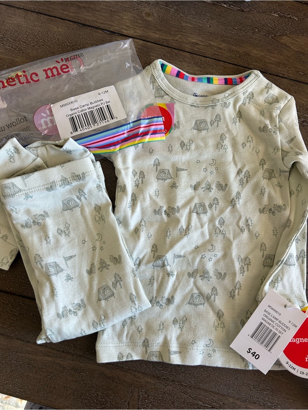 Magnetic Me Mint Green Campprint Pajama Set